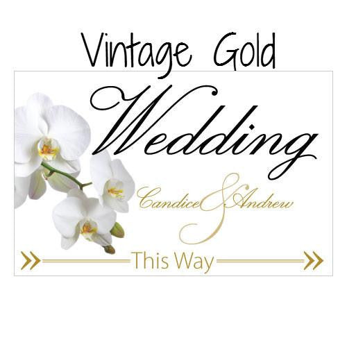 CLASSIC ORCHID WEDDING DIRECTIONAL SIGN - AyaZay Wedding Shoppe