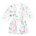 PINK WATERCOLOR FLORAL SILKY KIMONO ROBE ON WHITE - AyaZay Wedding Shoppe