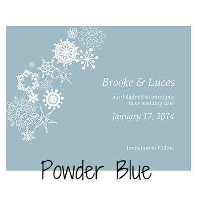WINTER FINERY SAVE THE DATE CARD - AyaZay Wedding Shoppe