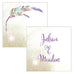 FEATHER WHIMSY NAMES SQUARE FAVOUR TAG - AyaZay Wedding Shoppe