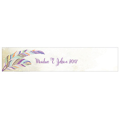 FEATHER WHIMSY WATER BOTTLE LABEL - AyaZay Wedding Shoppe