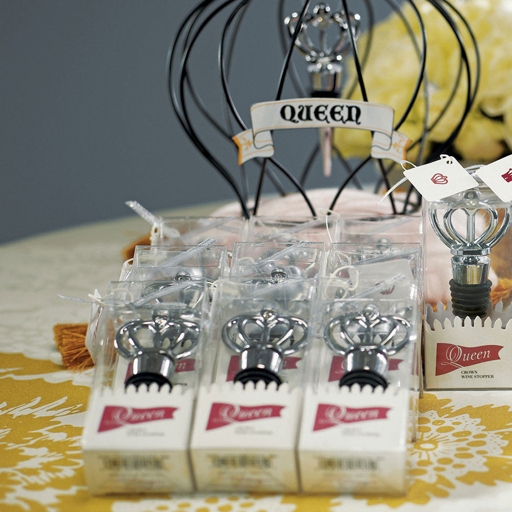 QUEEN CROWN WITH CRYSTALS BOTTLE STOPPER - AyaZay Wedding Shoppe