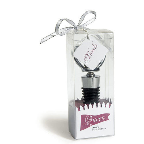 QUEEN CROWN WITH CRYSTALS BOTTLE STOPPER - AyaZay Wedding Shoppe