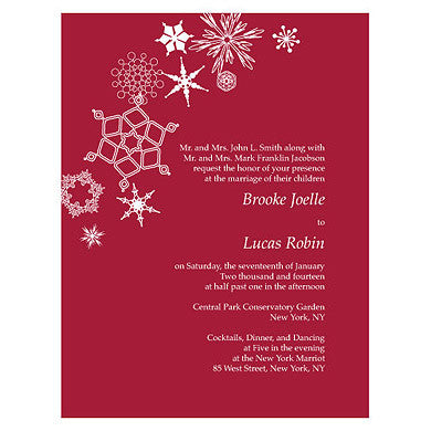 WINTER FINERY INVITATION - AyaZay Wedding Shoppe