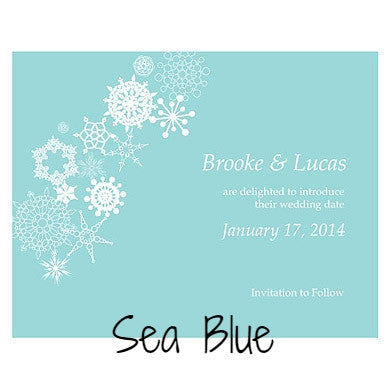 WINTER FINERY SAVE THE DATE CARD - AyaZay Wedding Shoppe