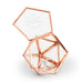 SMALL GLASS GEOMETRIC TERRARIUM STYLE RING BOX - MODERN COUPLE ETCHING - AyaZay Wedding Shoppe