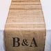 PERSONALIZED LONG BURLAP TABLE RUNNER WITH EQUESTRIAN MONOGRAM - AyaZay Wedding Shoppe