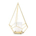 TALL GOLD GEOMETRIC CANDLE OR FLOWER CENTERPIECE (2/pkg) - AyaZay Wedding Shoppe