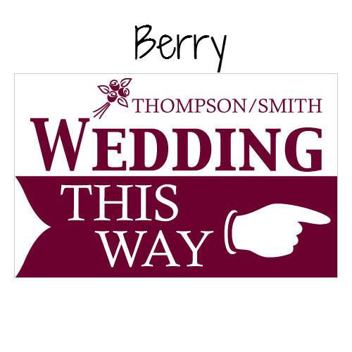 WEDDING THIS WAY WEDDING DIRECTIONAL SIGN - AyaZay Wedding Shoppe