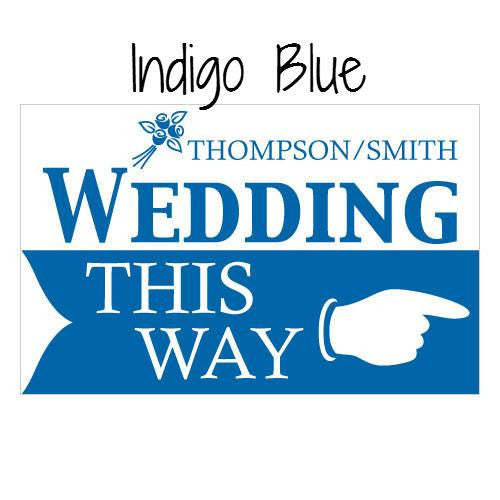 WEDDING THIS WAY WEDDING DIRECTIONAL SIGN - AyaZay Wedding Shoppe