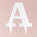 SERIF MONOGRAM ACRYLIC CAKE TOPPER - WHITE - AyaZay Wedding Shoppe