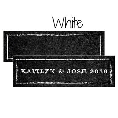 SMALL RECTANGULAR TAG WITH CHALKBOARD PRINT DESIGN - AyaZay Wedding Shoppe