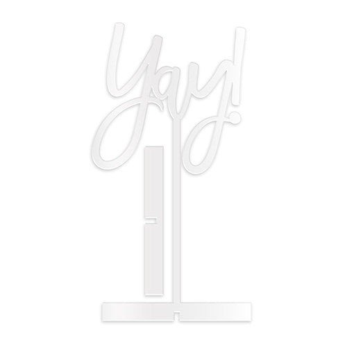 YAY! ACRYLIC SIGN - WHITE - AyaZay Wedding Shoppe