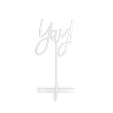 YAY! ACRYLIC SIGN - WHITE - AyaZay Wedding Shoppe
