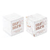 MINI CUSTOM FOIL PRINTED SQUARE PAPER FAVOR BOXES - MR. & MRS
