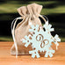 LASER EXPRESSIONS SNOWFLAKE MONOGRAM "DOUBLE-LUXE" TAG - AyaZay Wedding Shoppe