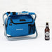 PERSONALIZED BLUE FOLDING COOLER CHAIR