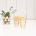 PERSONALIZED STEMLESS TOASTING CHAMPAGNE FLUTES