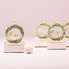LOVE WREATH FAVOUR BOX WITH RIBBON (10/pkg) - AyaZay Wedding Shoppe