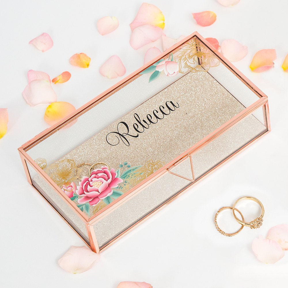 Tropical Personalized Jewelry Box