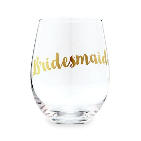 STEMLESS TOASTING WINE GLASS GIFT FOR WEDDING PARTY - BRIDESMAID