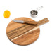 PERSONALIZED ROUND CUTTING & SERVING BOARD WITH HANDLE - MODERN COUPLE