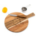 PERSONALIZED ROUND CUTTING & SERVING BOARD WITH HANDLE - SIGNATURE SCRIPT