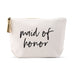 LARGE PERSONALIZED CANVAS MAKEUP & TOILETRY BAG FOR  WOMEN -  MAID OF HONOR SCRIPT