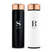 PERSONALIZED STAINLESS STEEL CYLINDER TRAVEL BOTTLE - MODERN SERIF INITIAL