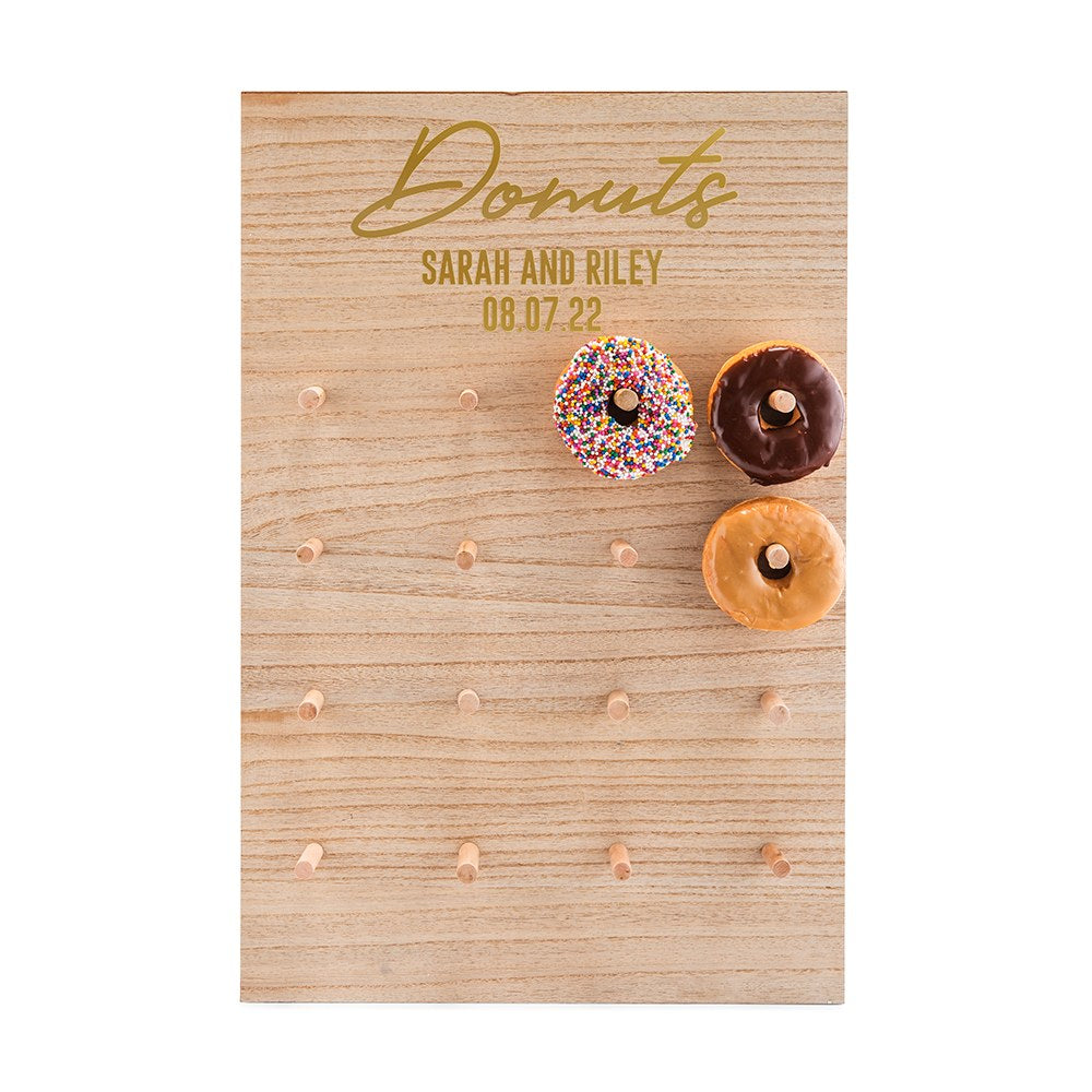 PERSONALIZED WOODEN DONUT WALL DISPLAY - DONUT