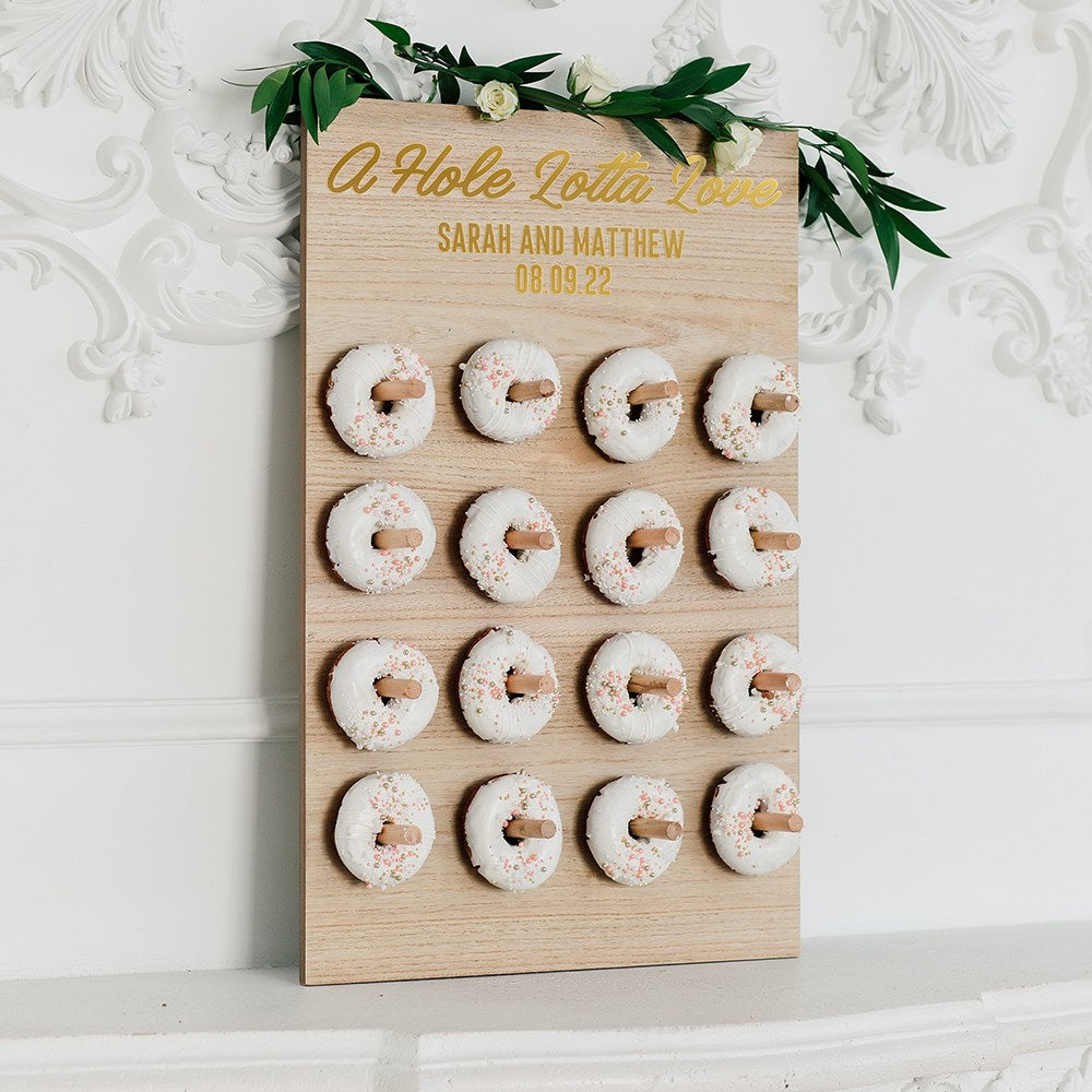 PERSONALIZED WOODEN DONUT WALL DISPLAY - HOLE  LOTTA LOVE