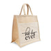 MEDIUM REUSABLE WOVEN JUTE TOTE BAG WITH POCKET - BEST DAY EVER
