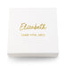 LARGE PERSONALIZED WHITE BRIDAL PARTY GIFT BOX WITH MAGNETIC LID -  SCRIPT FONT