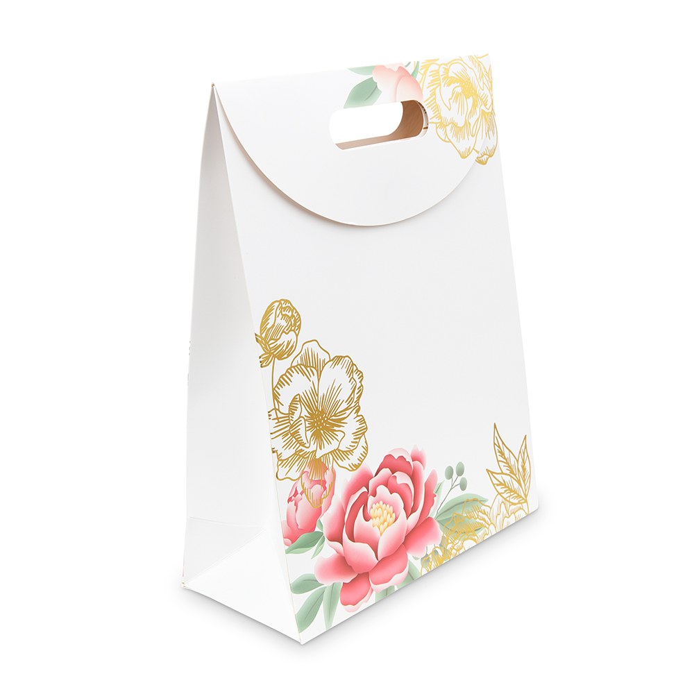 PAPER GIFT BAG WITH HANDLES - MODERN FLORAL