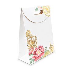 PAPER GIFT BAG WITH HANDLES - MODERN FLORAL