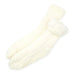 COZY SHERPA LINED CABLE KNIT SLIPPER SOCKS - THANK YOU WRAP