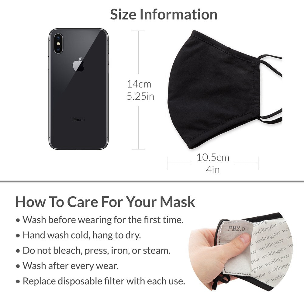 LUXURY REUSABLE, WASHABLE CLOTH FACE MASK WITH FILTER POCKET - BOHO LACE