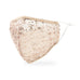 LUXURY REUSABLE, WASHABLE CLOTH FACE MASK WITH FILTER POCKET - CHAMPAGNE GOLD SEQUIN