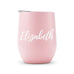 PERSONALIZED STEMLESS TRAVEL TUMBLER - CALLIGRAPHY