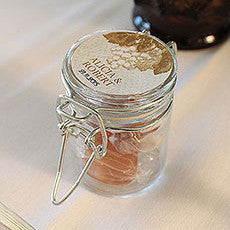 PERSONALIZED MINI GLASS BOTTLE WITH WIRE SNAP (12/pkg) - AyaZay Wedding Shoppe