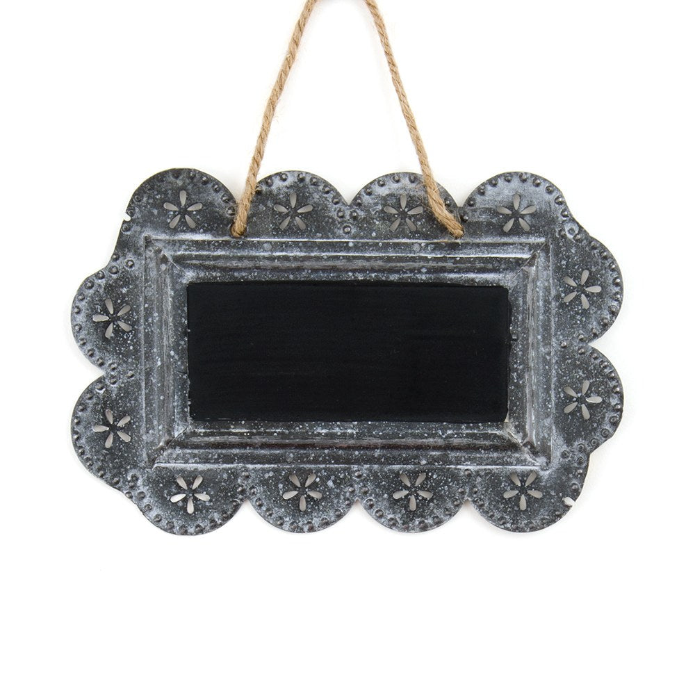 SMALL SCALLOPED FRAME TIN SIGNS WITH CHALKBOARD - AyaZay Wedding Shoppe