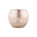 SMALL GLASS GLOBE VOTIVE HOLDER WITH REFLECTIVE LACE PATTERN (6/pkg) - available in 2 colours