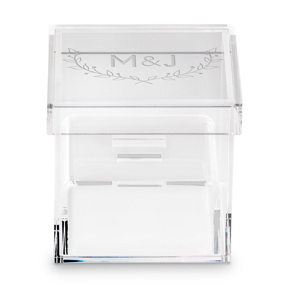 White Acrylics Box Acrylic Wedding Storage Box Personalized Name