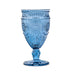 VINTAGE INSPIRED PRESSED GLASS GOBLET IN BLUE
