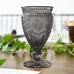 Vintage Style Pressed Glass Goblet - Black