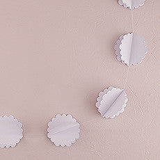 3D FLORAL WHITE PAPER GARLAND - AyaZay Wedding Shoppe