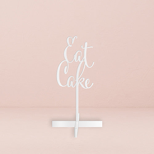 EAT CAKE ACRYLIC SIGN - WHITE - AyaZay Wedding Shoppe