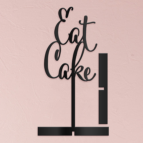 EAT CAKE ACRYLIC SIGN - BLACK - AyaZay Wedding Shoppe
