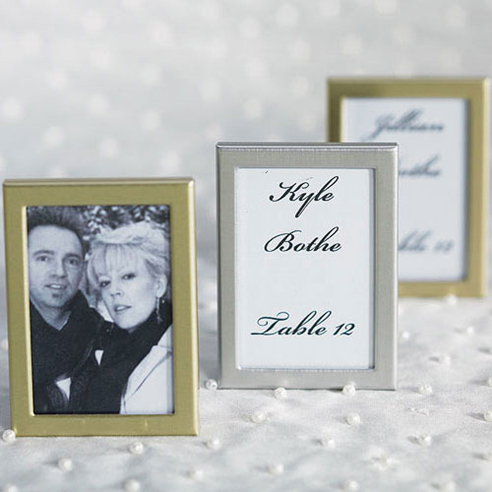 MINI EASEL BACK PHOTO FRAME 3 PIECE SET - GOLD OR SILVER