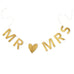 MR. & MRS. GOLD GLITTER WEDDING BANNER - AyaZay Wedding Shoppe